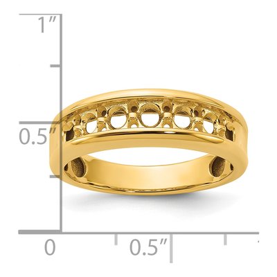 Men's 14K Yellow Gold Diamond Ring Mounting – view 3