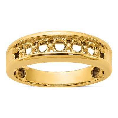 Men's 14K Yellow Gold Diamond Ring Mounting
