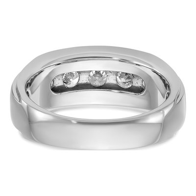 Men's 14K White Gold 5-Stone Diamond Ring Mounting – view 7