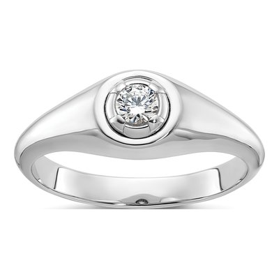 Men's 14K White Gold Diamond Ring Mounting