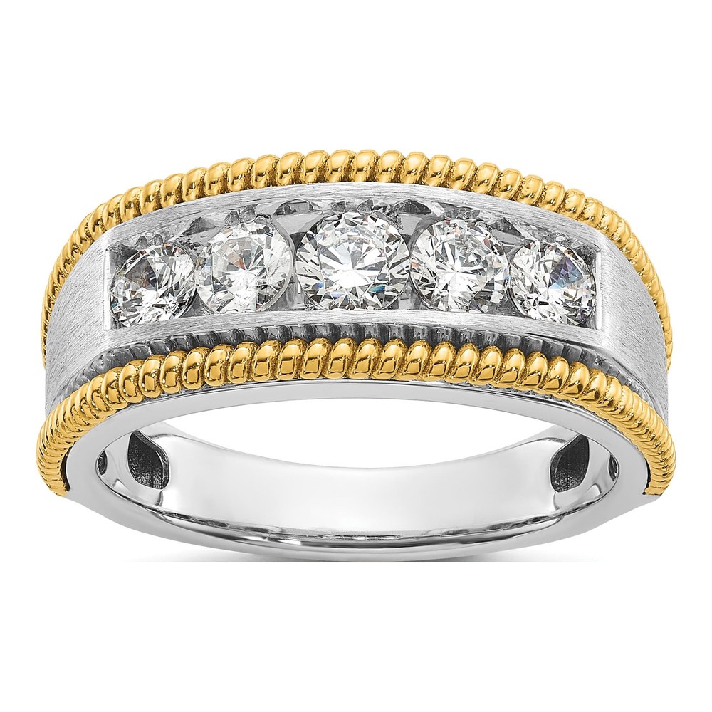 IBGoodman 14K Two-Tone 1ct Lab Diamond Men's Ring
