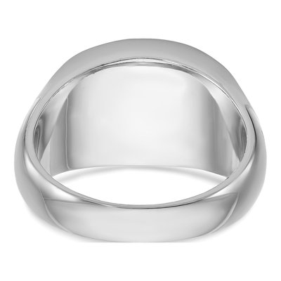 Men's 14K White Gold Oval Onyx Ring Mounting – view 7