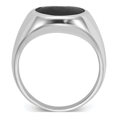 Men's 14K White Gold Oval Onyx Ring Mounting – view 2