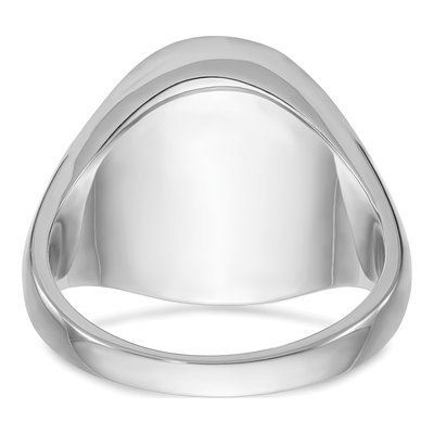 Men's 14K White Gold Oval Onyx Ring Mounting – view 7