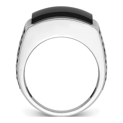 Men's 14K White Gold Onyx Ring Mounting – view 2