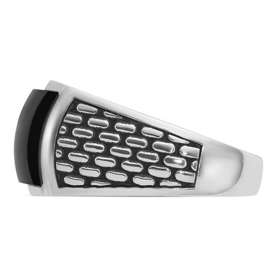 Men's 14K White Gold Onyx Ring Mounting – view 5