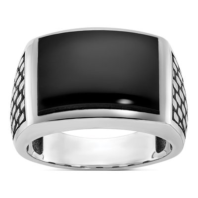 Men's 14K White Gold Onyx Ring Mounting