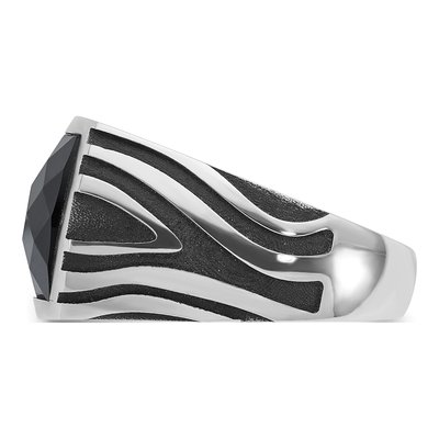 Men's 14K White Gold Rectangle Onyx Ring Mounting – view 5