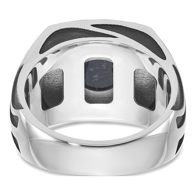 Men's 14K White Gold Rectangle Onyx Ring Mounting – view 7