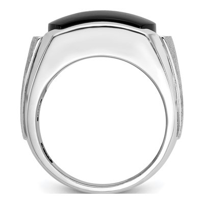 Men's 14K White Gold Onyx Diamond Ring Mounting – view 2