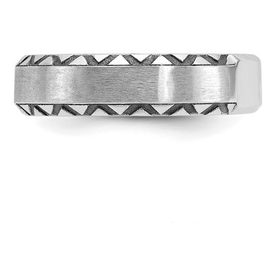 Men's 14K White Gold Black Ring Mounting – view 5