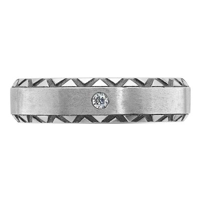 Men's 14K White Gold Black Ring Mounting – view 6