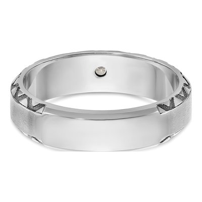 Men's 14K White Gold Black Ring Mounting – view 7