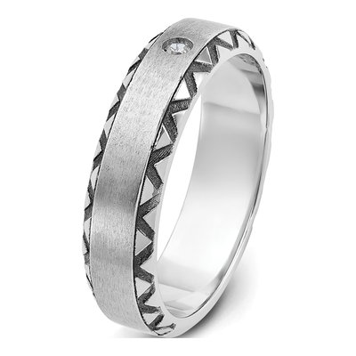 Men's 14K White Gold Black Ring Mounting – view 8