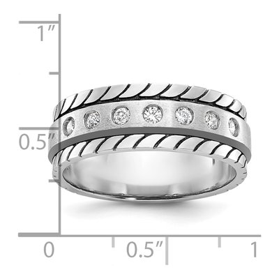 Men's 14K White Gold Diamond Ring Mounting – view 3