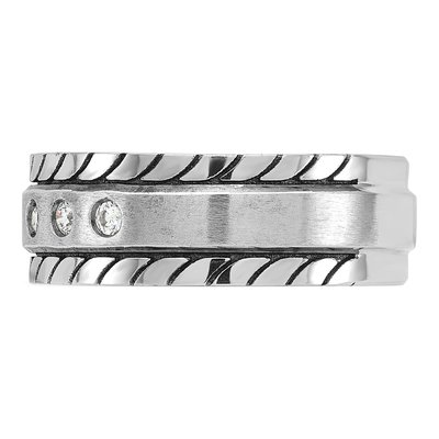 Men's 14K White Gold Diamond Ring Mounting – view 5