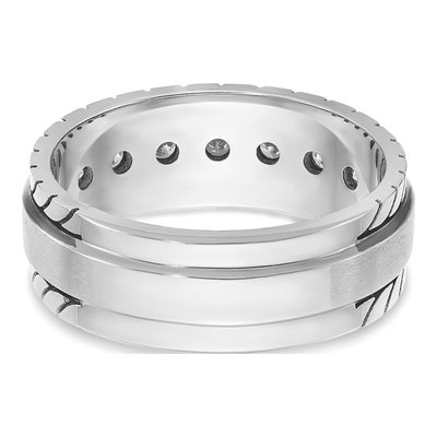 Men's 14K White Gold Diamond Ring Mounting – view 7