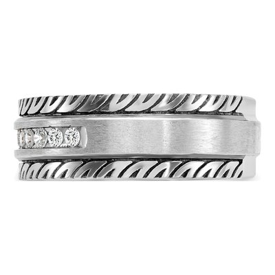 Men's 14K White Gold Ring Mounting – view 5