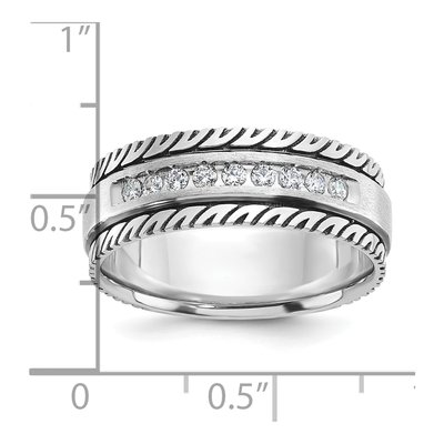 Men's 14K White Gold 1/5 ct tw Diamond Ring – view 3