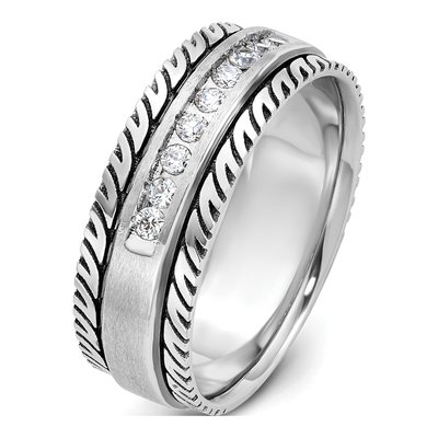 Men's 14K White Gold 1/5 ct tw Diamond Ring – view 8
