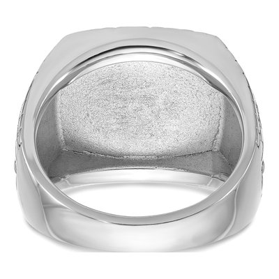 Men's 14K White Gold Onyx Star Ring Mounting – view 7
