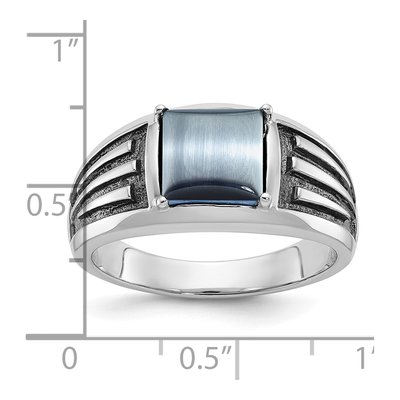 Men's 14K White Gold Cat's Eye Ring Mounting – view 3