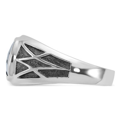 Men's 14K White Gold Sapphire Ring Mounting – view 5