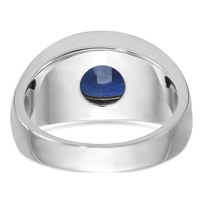 Men's 14K White Gold Sapphire Ring Mounting – view 7