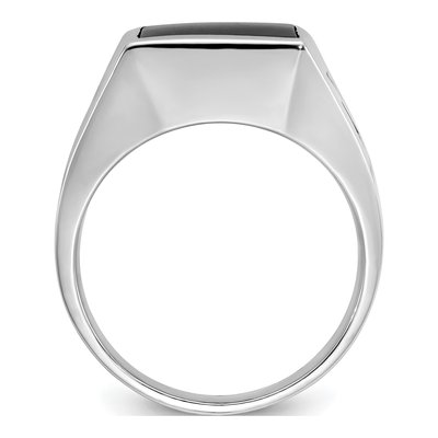 Men's 14K White Gold Onyx Ring Mounting – view 2
