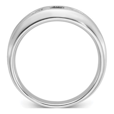 Men's 14K White Gold Diamond Sapphire Ring Mounting – view 2