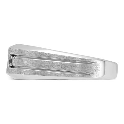 Men's 14K White Gold Diamond Sapphire Ring Mounting – view 5