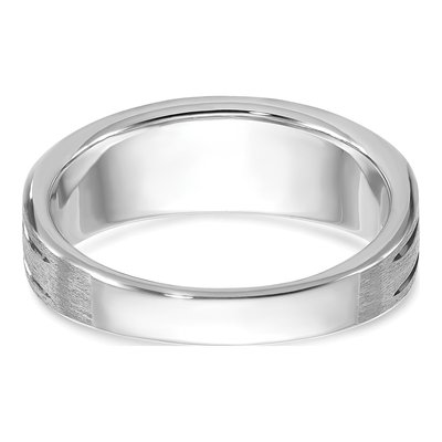 Men's 14K White Gold Diamond Sapphire Ring Mounting – view 6