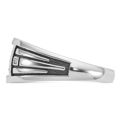 Men's 14K White Gold Onyx Diamond Ring Mounting – view 5