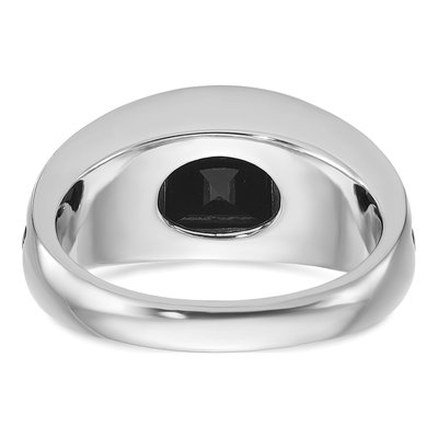 Men's 14K White Gold Onyx Diamond Ring Mounting – view 7