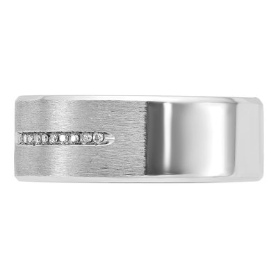 Men's 14K White Gold Sapphire Diamond Ring Mounting – view 3