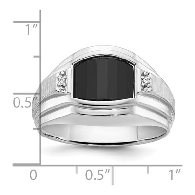 Men's 14K White Gold Onyx Diamond Ring Mounting – view 3