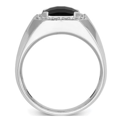 Men's 14K White Gold Onyx Diamond Ring Mounting – view 2