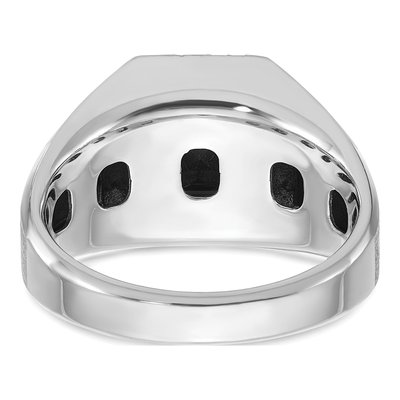 Men's 14K White Gold Onyx Diamond Ring Mounting – view 7