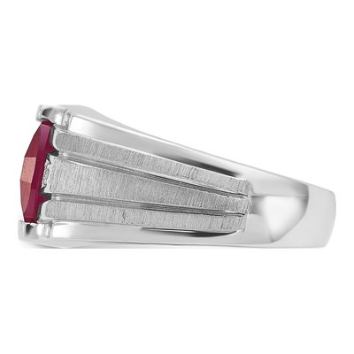 Men's 14K White Gold Barrel Diamond Ring Mounting – view 5