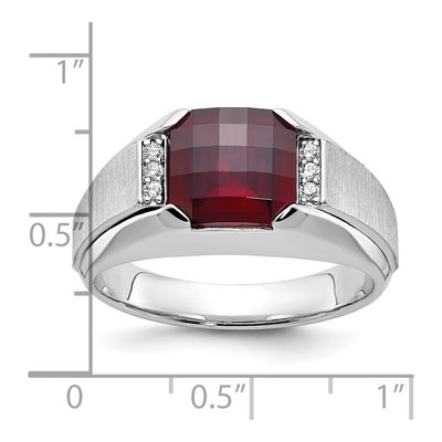 Men's 14K White Gold Cushion Ring Mounting – view 3