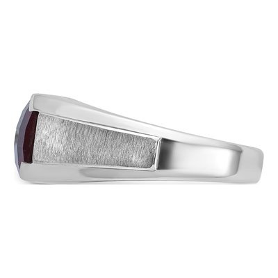 Men's 14K White Gold Cushion Ring Mounting – view 5