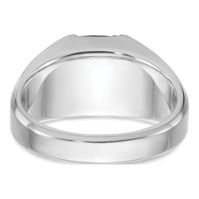 Men's 14K White Gold Sapphire Diamond Ring Mounting – view 7