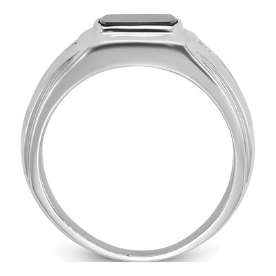 Men's 14K White Gold Onyx Diamond Ring Mounting – view 2