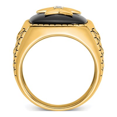 Men's 10K Yellow Gold Star Ring Mounting – view 2