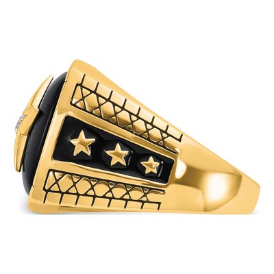 Men's 10K Yellow Gold Star Ring Mounting – view 5