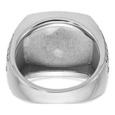 Men's 14K White Gold Onyx Star Ring Mounting – view 7