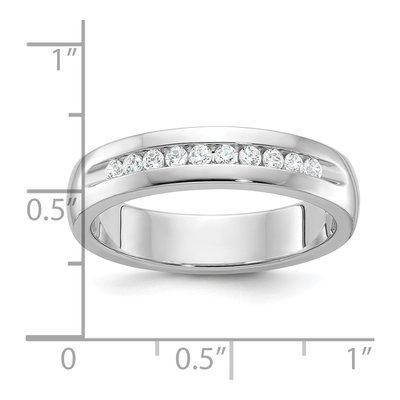 Men's 14K White Gold 10-Stone Diamond Ring Mounting – view 3