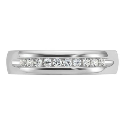 Men's 14K White Gold 10-Stone Diamond Ring Mounting – view 6