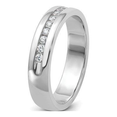 Men's 14K White Gold 10-Stone Diamond Ring Mounting – view 8