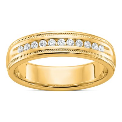 Men's 10K Yellow Gold Diamond Ring Mounting